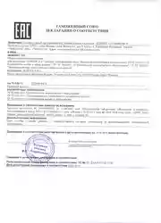 Declaration of conformity EAEU TR 034 2013