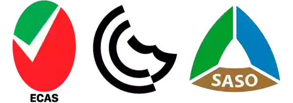 ECAS, G-Mark, SASO logos